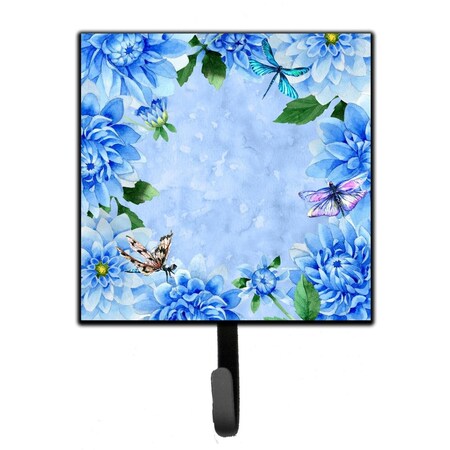 Carolines Treasures Blue Dahlias Leash or Key Holder CK1705SH4